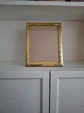 Lot of Two: One Brass and One Gold Tone Tri-Fold Pic Frames Excellent Condition