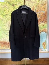 Private White VC Black Wool Cuddler Overcoat ...