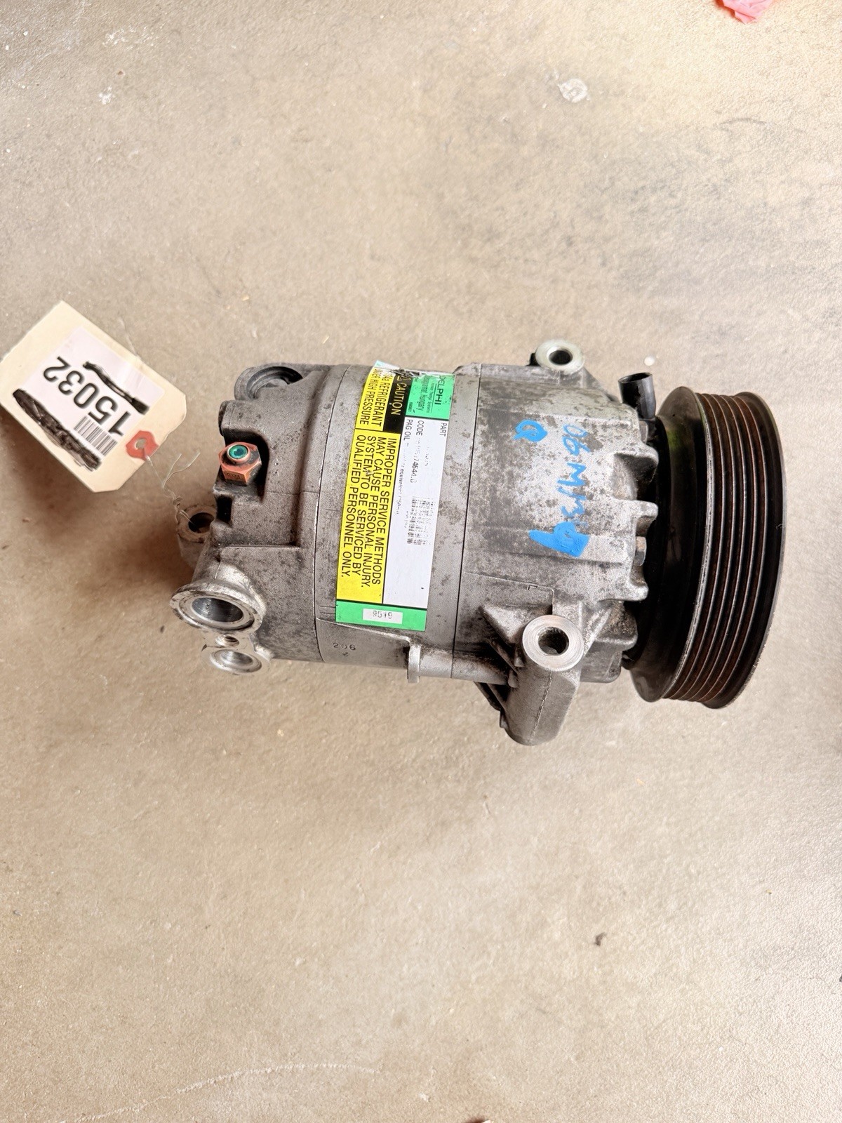 04-19 Maserati GranTurismo M145 A/C Air Conditioning Compressor 01140703 OEM 39K