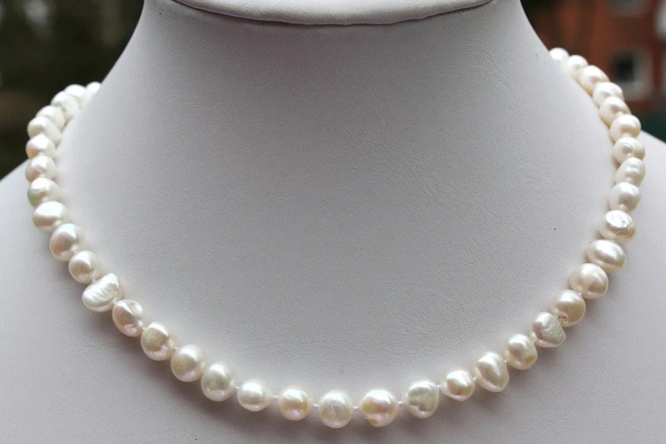 A25W  50 cm  Süßwasser Perlenschmuck Perlenkette Halskette Ketten Collier Barock - Bild 1 von 1