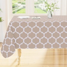 Rectangle Table Cloth, Waterproof Vinyl Tablecloths with Flannel Backing for ...