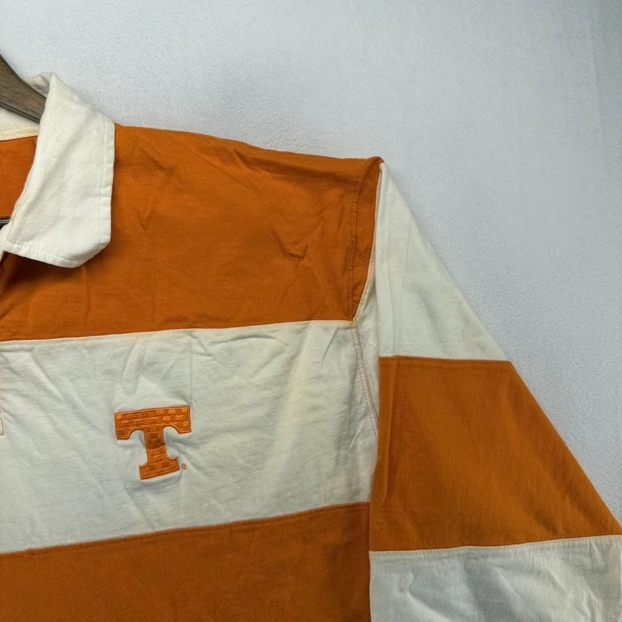 Camisa de rugby de la Universidad de Tennessee para hombre 2XL naranja blanca bordada cuadrada y2k Foto 3 de 4