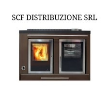TERMO CUCINA STUFA A LEGNA CTL MODELLO MARY BRONZO 20 KW