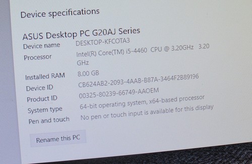 Asus ROG G20 Gaming Desktop G20AJ GeForce GTX 750 I5 4460 8GB 1TB HD - Picture 3 of 10