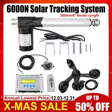 Single Axis Solar Tracking Tracker-6000N DC 8" Linear Actuator Anemometer System