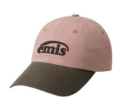 Korean Brand EMIS Washed Two Tone Ball Cap Unisex Casual Lifestyle Hat Pink NWT