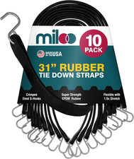 Heavy Duty Rubber Bungee Cords with Hooks - Made in USA