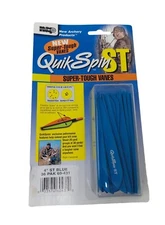 36 Pack NAP Quik Spin ST 4" Super Tough Archery Arrow Vanes: Blue: 60-431