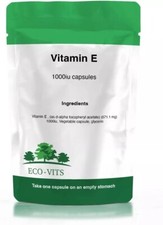 Vitamin E 1000IU Capsules – High Potency & Natural Antioxidant Support - ECOVITS