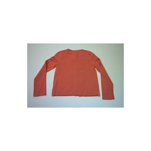 GARNET HILL NWOT Girls L/S Cardigan w/ Flower Petals Peach Sherbet Sz L - Picture 3 of 5