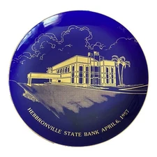 1987 Hebbronville State Bank Advertising Plate Texas Vintage Collectible