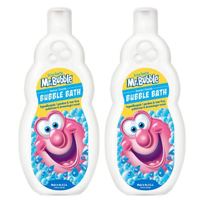 Mr Bubble Gentle Bubble Bath Liquid 2 Pack 36 fl oz Hypoallergenic Fun Bubbles