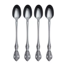 Oneida Michelangelo 18/10 Stainless Steel Iced Tea Spoons  ~~ Set of 4 ~~