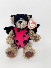 TY Attic Treasure - BUGSY the Bear In Ladybug Costume (9 inch)