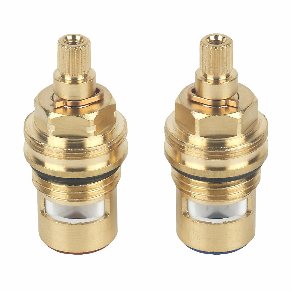 Bristan ½" BSP Quarter Turn Ceramic Tap Valves 2 Pack Height 55.5 mm
