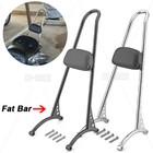 Chrome Black Sissy Bar Backrest For Harley Sportster XL 1200 883 XLH 1996-2013