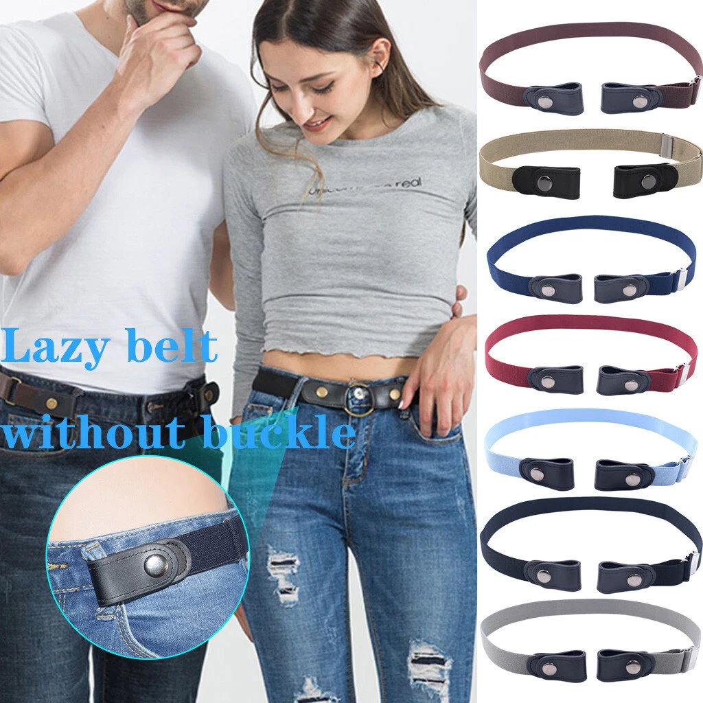 No Buckle Lazy Belt Elastic Men And Women Elastic Suitable Metal