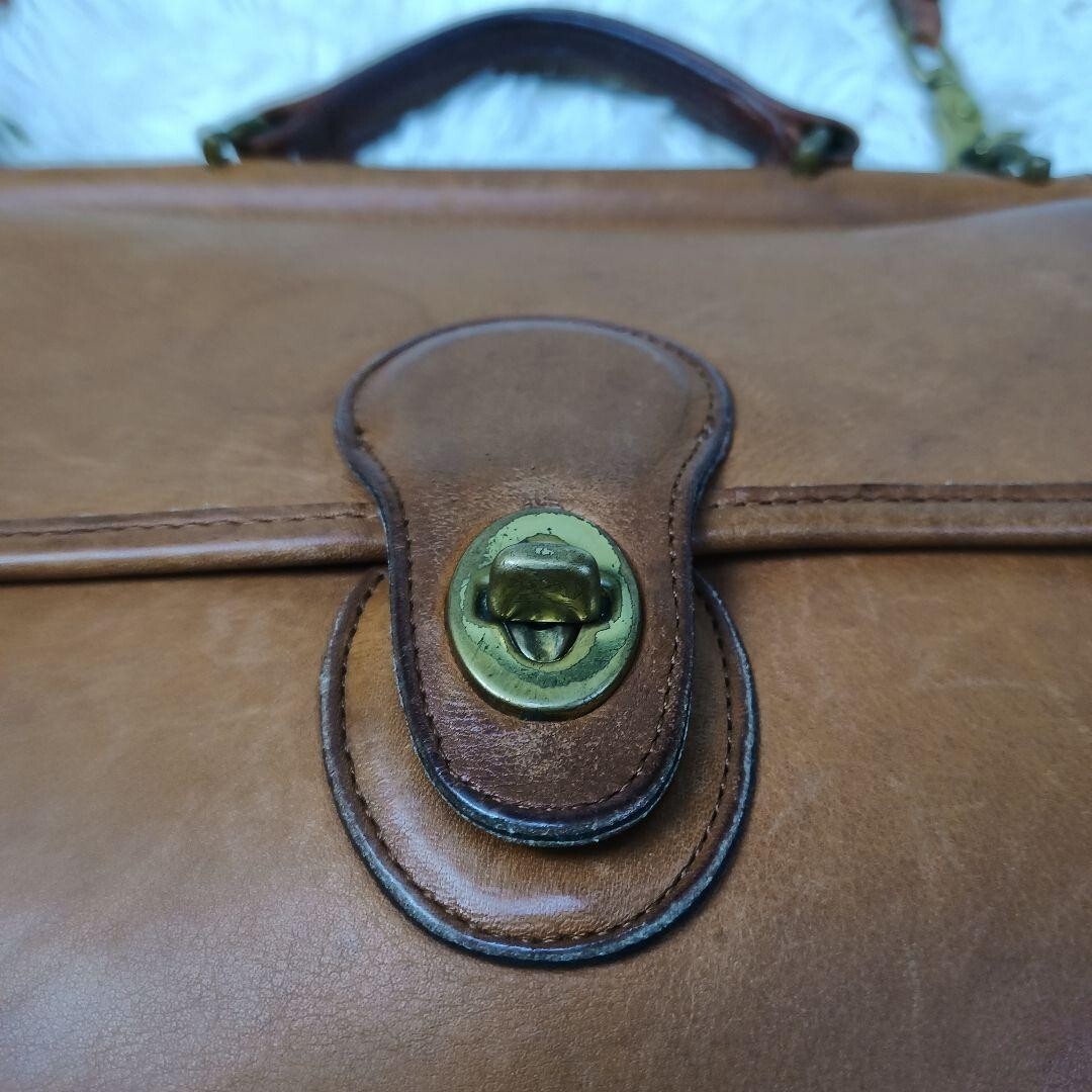 Old Coach Leather Shoulder Bag 2way Made in USA Brown 9927 Willis 