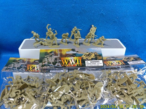 AIRFIX & MARX WWII GERMAN Afrika Korp Toy Soldiers X 60 - 3 Sets - (54MM) - Tan
