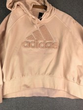 Adidas Peach Embroidered Writing Hoodie Women's 1X READ