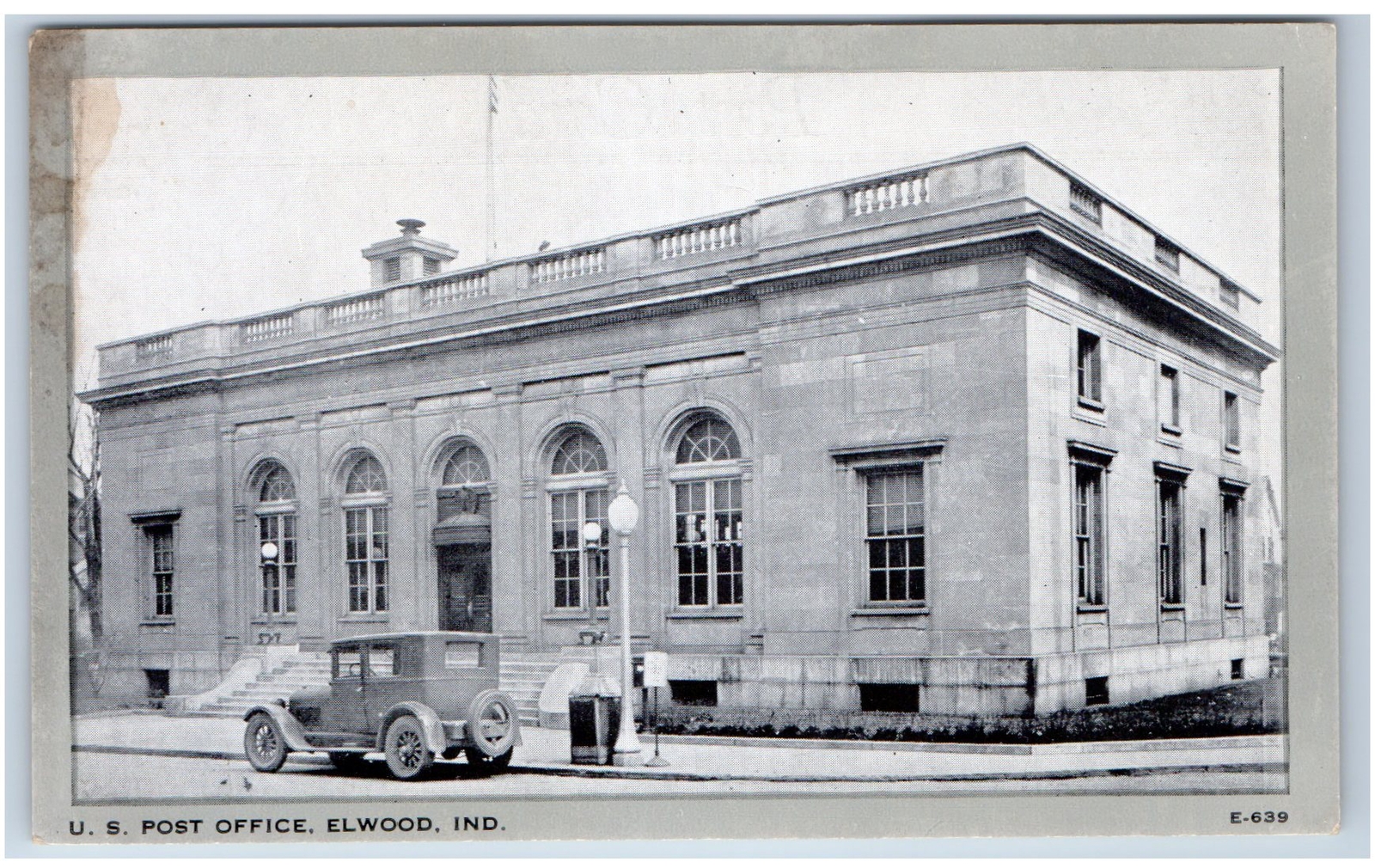 ELWOOD, IN Postcard U S POST OFFICE IND eBay