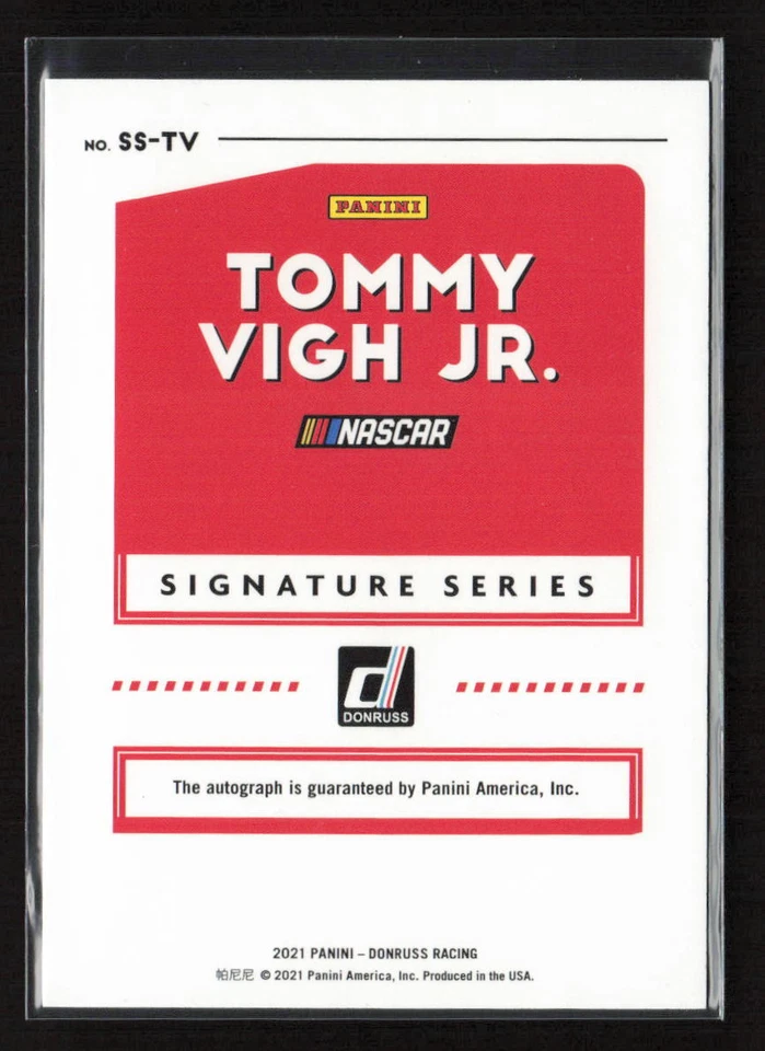 2021 Panini Donruss #SS-TV Tommy Vigh Jr. Signature Series Auto - Image 2 of 2