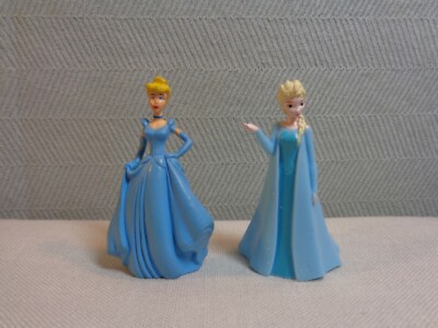 SET OF DISNEY PRINCESS CINDERELLA ELSA 2” FIGURES (DIS404)