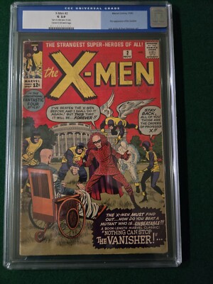 X-MEN No. 2 CGC 2.0 1963 1ST APPEARANCE OF THE VANISHER NICE
