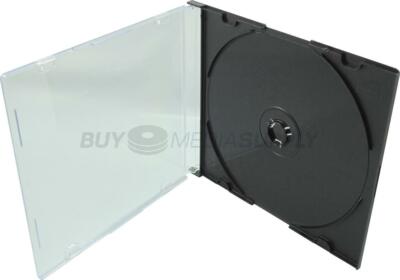 5.2mm Slimline Black 1 Disc CD Jewel Case Lot