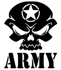 Vinyl Decal Car Truck Stanley Sticker Wall Laptop - US Army Logo Skull USA