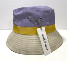 Jack Gomme Paris Linen Bucket Rain Hat $175 M T57
