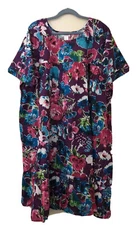 CW Classics Women’s Cotton Blend Purple Casual Ruffle Dress Size M New