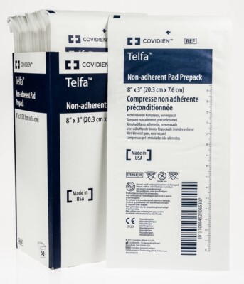 TELFA Non-Adherent Dressing, sterile, 3" x 8", 50/pk | eBay