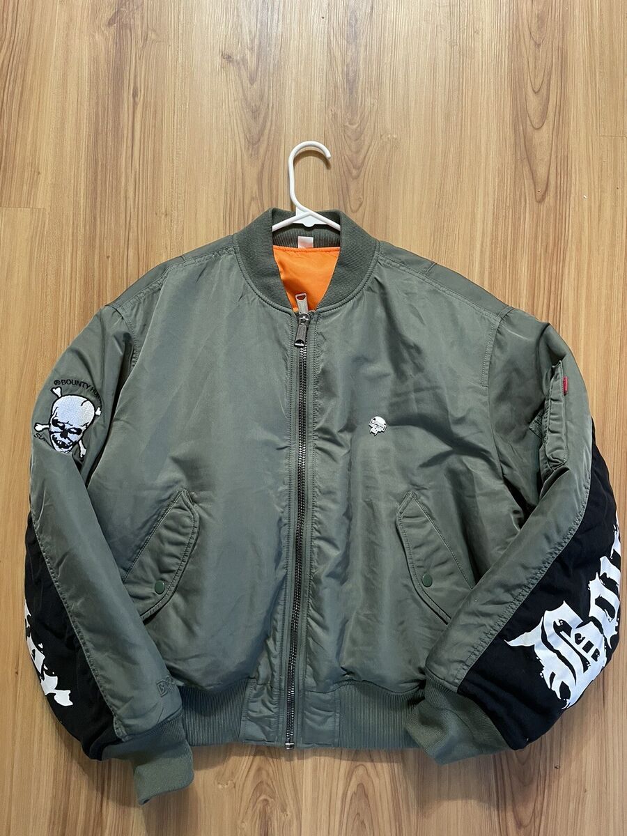 Supreme x Bounty Hunter MA-1 Bomber Jacket Sz. M Olive Green Supreme x Bounty Hunter MA-1 Bomber Jacket Sz. M Olive Green
