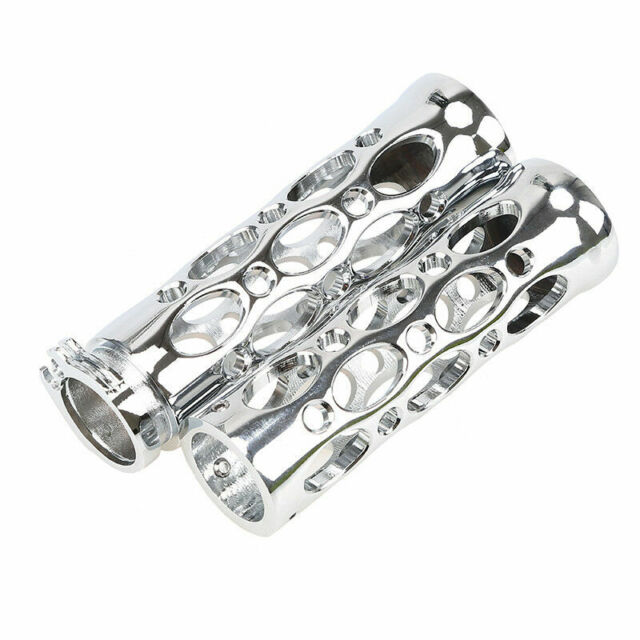 Chrome 1" Motorcycle Handle Bar Hand Grips for Harley ...