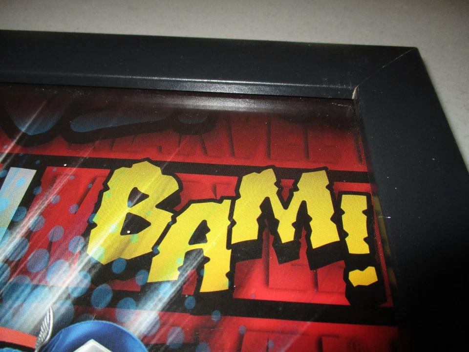 MARVEL HEROES 11" x 17" 2009 COLORFUL Poster 18.5" x 12.5" Black Plastic Frame - Image 3 of 4