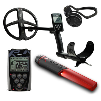 XP DEUS X35 28 RC Metalldetektor + WSA Kopfhörer + MI6 Pinpointer (DEUS-28X35RCW