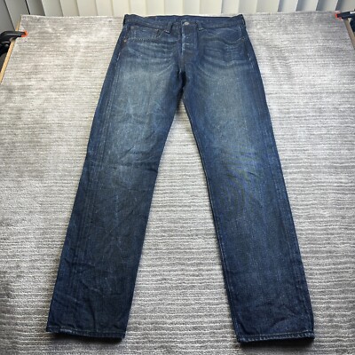 Levis 501 Jeans Mens 31x32 Blue Denim Pants CT Custom Tapered Dark Stone  Wash