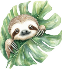 Wall decal sticker sloth wall sticker 18 x 18 cm large