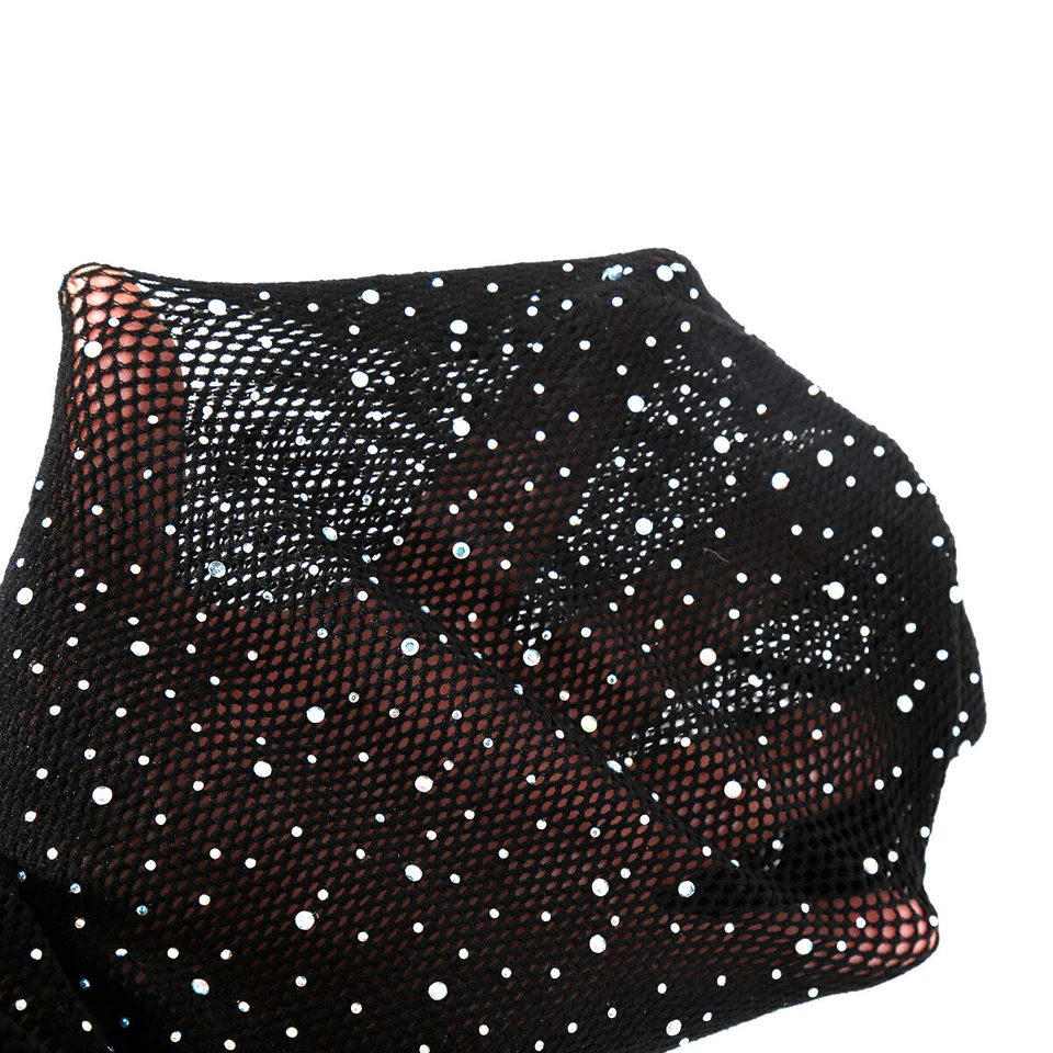 Medias de malla de diamante para adultos arnés para pareja rol de coqueteo accesorios de rendimiento Foto 4 de 4