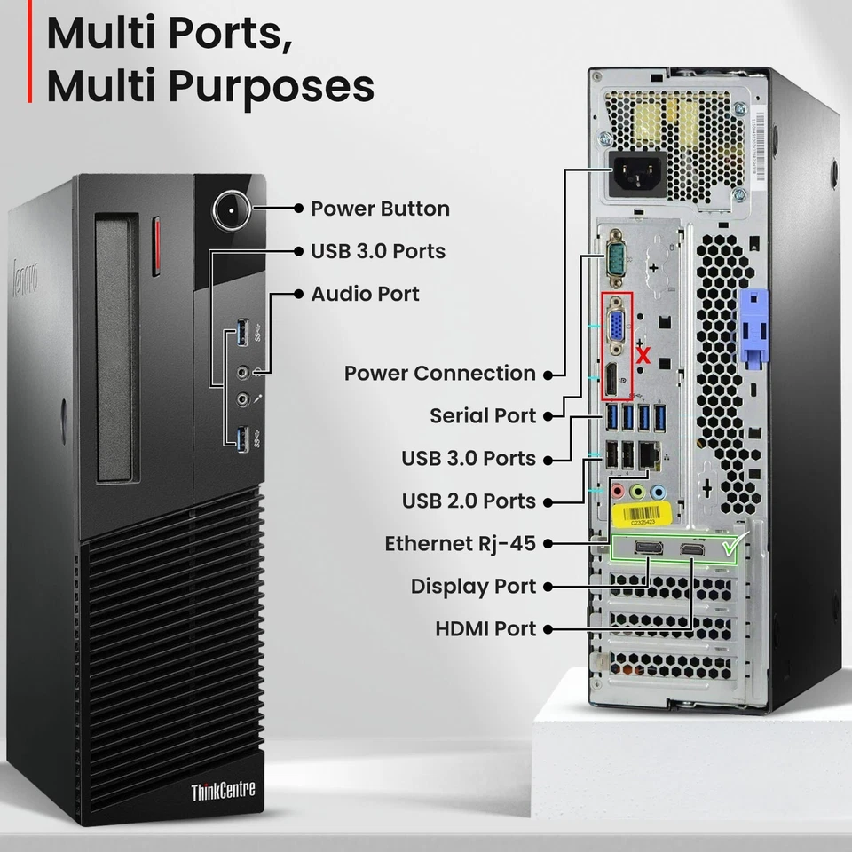 Gaming Desktop Computer PC i5-3rd 16GB 120GB SSD 500GB HDD NVIDIA GT 1030 Win 11 - Image 4 of 4