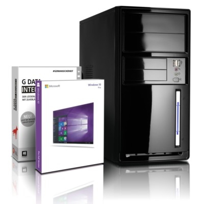 Flüster-PC Computer Intel Quad Core 4x2.41GHz - 8GB - 256GB SSD - Win Prof