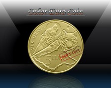 SLOVAKIA 5 EURO 2021 ( THE GREY WOLF ) BRASS Commemorative Coin * UNC
