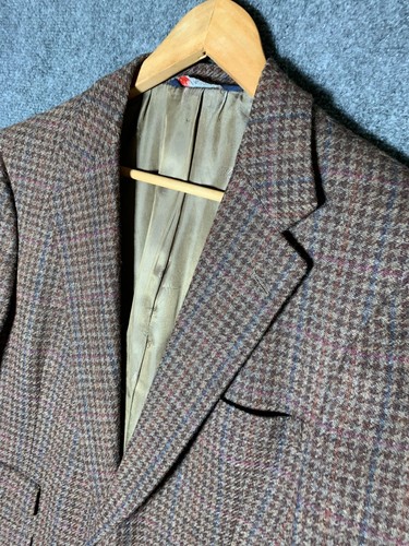 Traje Blazer Austin Reed Marrón Para Hombre Lana Cuadros Muesca Solapa Sencillo Pecho 42 - Imagen 11 de 22