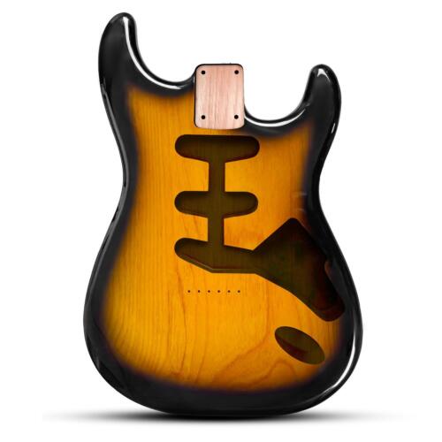 2 Tone Sunburst Hardtail Stratocaster Compatible Guitar Body - 2 Piece USA Alder - Picture 1 of 2