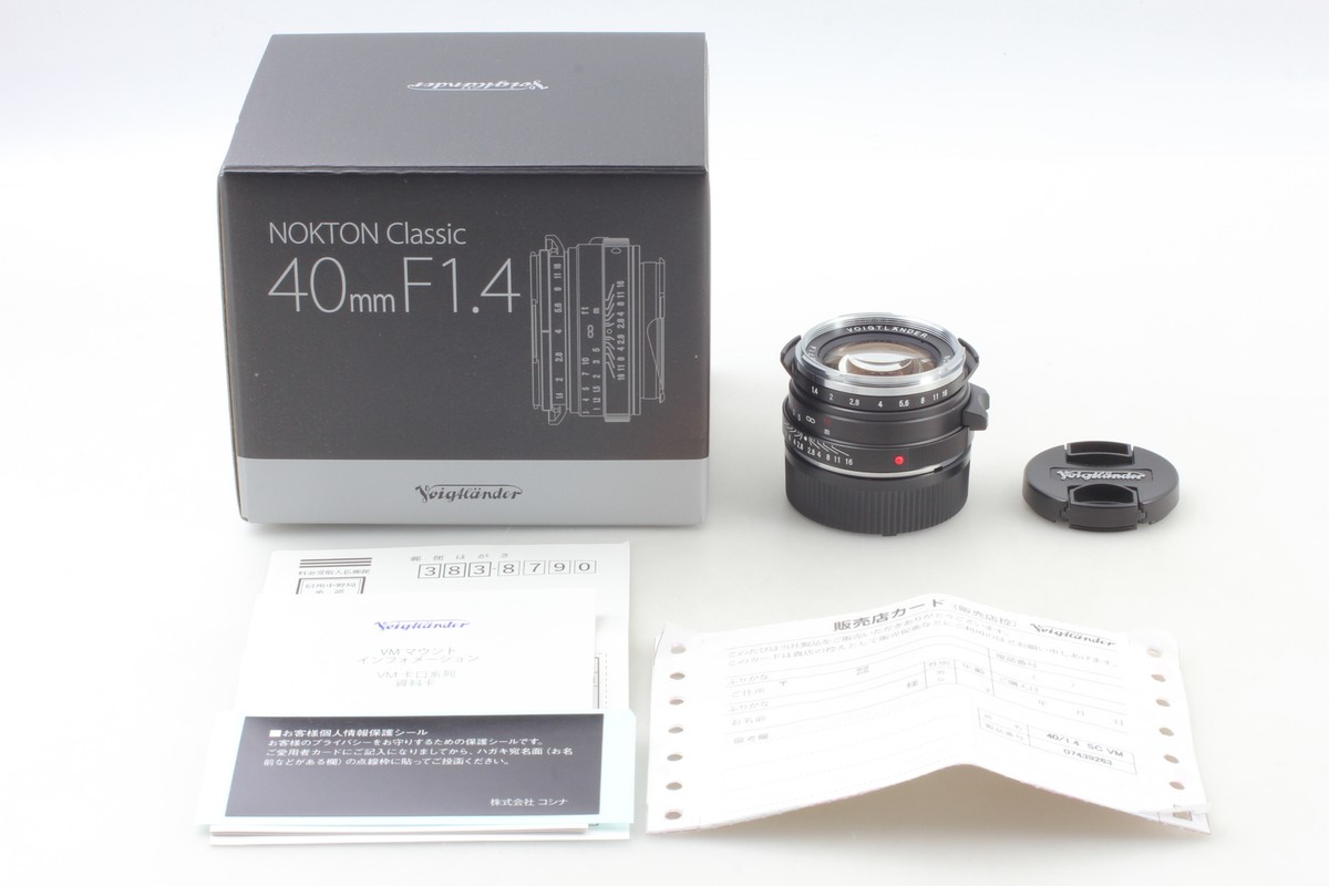 【ほぼ未使用】NOKTON Classic 40mm F1.4 SC VM Amazon.com : Voigtlaender Nokton Classic Lens 40 mm / F1.4