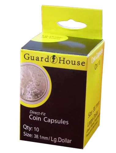 Guardhouse Large Dollar (38.1mm) Direct-Fit Coin Capsules - 10 Pack