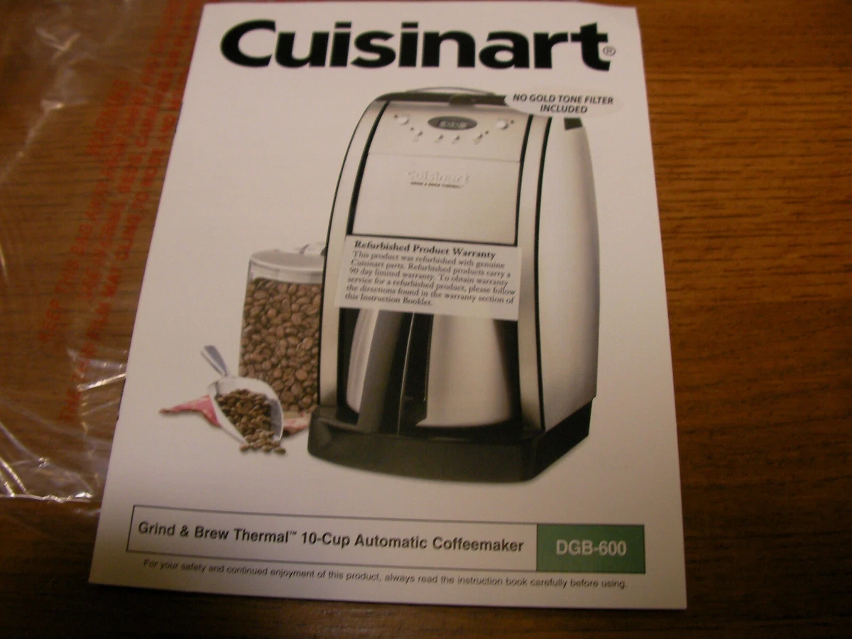 Cuisinart automatic grind and brew manual cheap