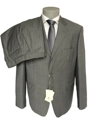 Abito uomo Navigare, tglia 54 DROP 6 in fresco lana, grigio chiaro a righe,  -70% | eBay