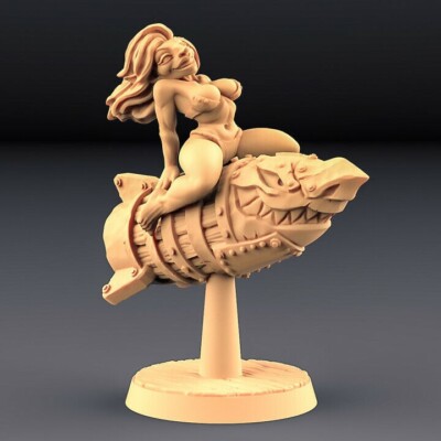 Lyzz Kaboom Pinup Fantasy Miniature DnD 5E Tabletop RPG Role Play Pathfinder